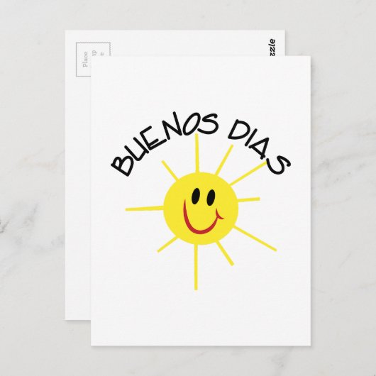 Buenos Dias Postkarte (Vorne/Hinten)