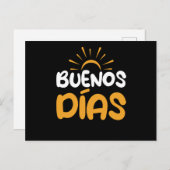 Buenos Dias Spanish Guten Morgen Postkarte (Vorne/Hinten)