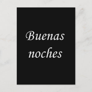 BUENOS NOCHES GOODNIGHT SPANISCHE SPRACHE WISHEN E POSTKARTE