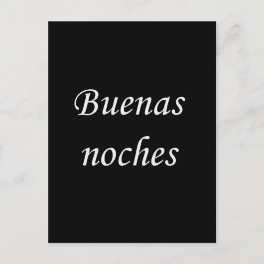 BUENOS NOCHES GOODNIGHT SPANISCHE SPRACHE WISHEN E POSTKARTE (Vorderseite)