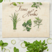 Bues Herbes Kitchen Handtuch (Gefaltet)