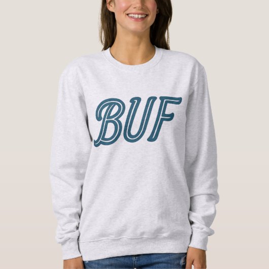 BUF Buffalo Airport Code - Buffalo NY Aviation Sweatshirt (Vorderseite)