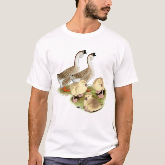 Buff African Goose Family T-Shirt (Vorderseite)