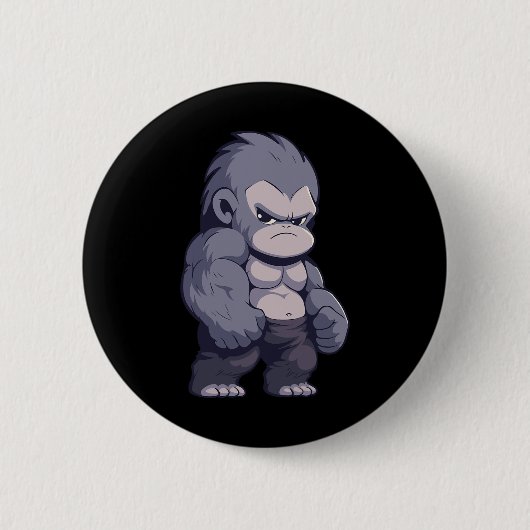 Buff Alpha Silverback Gorilla Ape Design Boxen Go Button (Vorderseite)