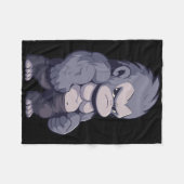 Buff Alpha Silverback Gorilla Ape Design Boxen Go Fleecedecke (Vorderseite (Horizontal))