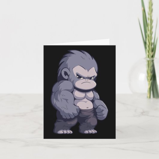 Buff Alpha Silverback Gorilla Ape Design Boxen Go Karte (Vorderseite)