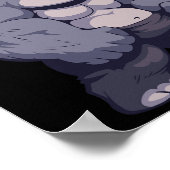 Buff Alpha Silverback Gorilla Ape Design Boxen Go Poster (Ecke)