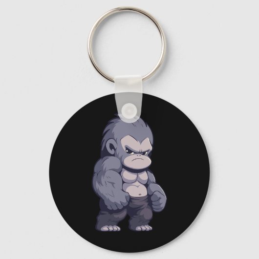 Buff Alpha Silverback Gorilla Ape Design Boxen Go Schlüsselanhänger (Vorderseite)