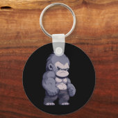 Buff Alpha Silverback Gorilla Ape Design Boxen Go Schlüsselanhänger (Vorderseite)