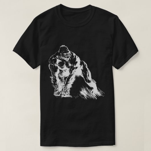 Buff Alpha Silverback Gorilla Art Design T-Shirt (Design vorne)