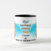 Buff American Cocker Spaniel Dog Loyal Friend Tasse (Zentrum)