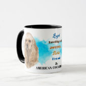 Buff American Cocker Spaniel Dog Loyal Friend Tasse (Vorderseite Links)