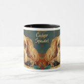 Buff American Cocker Spaniel Portrait Tasse (Zentrum)
