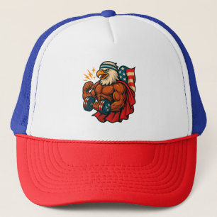 Buff Bald Eagle Patriotische Stärke und Freiheit Truckerkappe