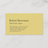 Buff Beige Orange Real Anwesen Agent Business Card Visitenkarte (Rückseite)