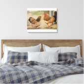 Buff Brahma Rooster und Hen Leinwanddruck (Insitu (Schlafzimmer))