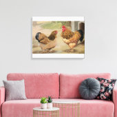 Buff Brahma Rooster und Hen Leinwanddruck (Insitu (Wohnzimmer))