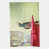 Buff-Bummingbird in Texas Geschirrtuch (Vertikal)