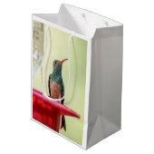 Buff-Bummingbird in Texas Mittlere Geschenktüte (Rückseite Schrägansicht)