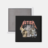 Buff Cats Autism Meme Magnet (Vorderseite/Rückseite)