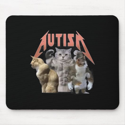 Buff Cats Autism Meme Mousepad (Vorne)