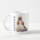 Buff Cocker Mama Spaniel; Cocker Spanische Mama Kaffeetasse (Links)