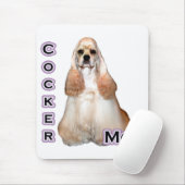 Buff Cocker Mama Spaniel; Cocker Spanische Mama Mousepad (Mit Mouse)