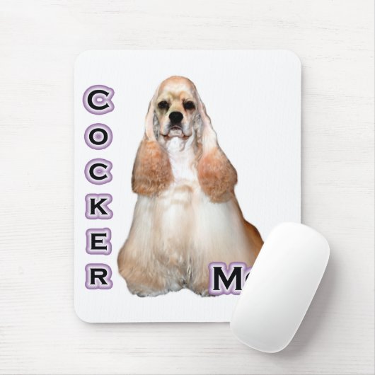 Buff Cocker Mama Spaniel; Cocker Spanische Mama Mousepad (Mit Mouse)