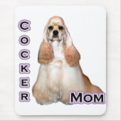 Buff Cocker Mama Spaniel; Cocker Spanische Mama Mousepad (Vorne)