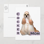 Buff Cocker Mama Spaniel; Cocker Spanische Mama Postkarte (Vorne/Hinten)