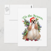 Buff Cocker Spaniel 'Das ist die Jahreszeit Postkarte (Vorne/Hinten)