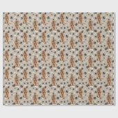 Buff Cocker Spaniel Dog Paw Prints Jeden Anlaß Geschenkpapier (Flach)