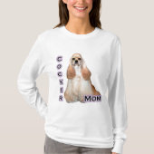 Buff Cocker Spaniel Mutter; Cocker Spaniel Mutter T-Shirt (Vorderseite)