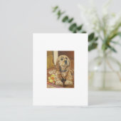 Buff Cocker Spaniel Postkarte (Stehend Vorderseite)