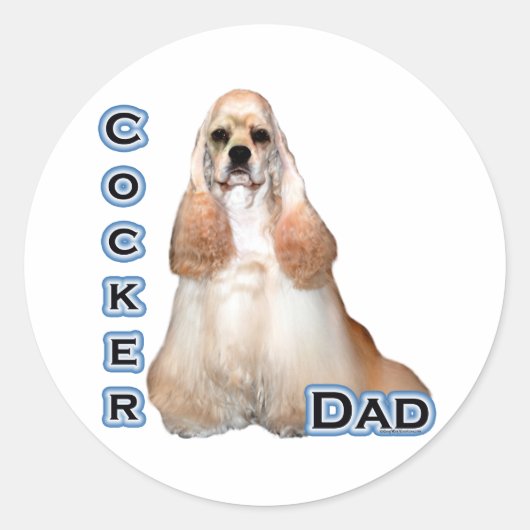 Buff Cocker Spaniel Vater 4 - Aufkleber (Vorderseite)