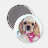 Buff Cocker Welpenmagnet Magnet (Vorderseite/Rückseite)