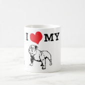 Buff English Bulldog Individuelle Name Kaffeetasse (Mittel)