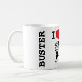 Buff English Bulldog Individuelle Name Kaffeetasse (Links)