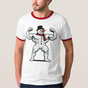 Buff/Fit Schneemann Weihnachten/Winter Tri-Blend S T-Shirt