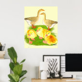 Buff Goose Family Poster (Heimbüro)