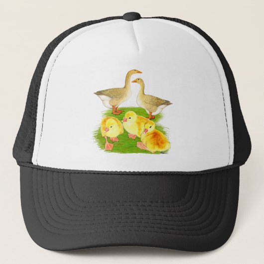 Buff Goose Family Truckerkappe (Vorderseite)