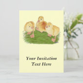 Buff Goslings Tufted Einladung (Stehend Vorderseite)