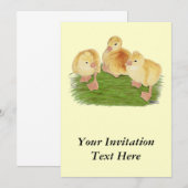 Buff Goslings Tufted Einladung (Vorne/Hinten)