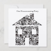 Buff House Zuhause Housewarming Party Einladung (Vorderseite)