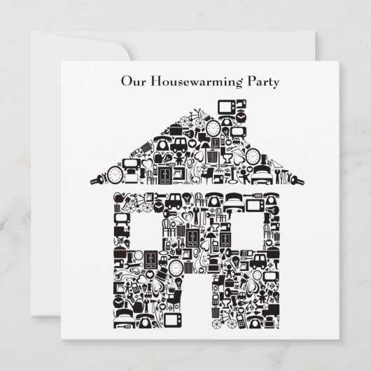 Buff House Zuhause Housewarming Party Einladung (Vorderseite)