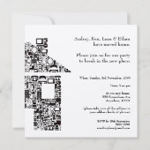 Buff House Zuhause Housewarming Party Einladung (Rückseite)