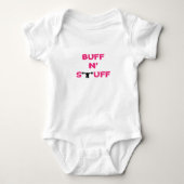 BUFF N' STUFF (rosa) Baby Strampler (Vorderseite)