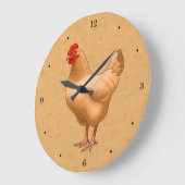 Buff Orpington Chicken Hen Große Wanduhr (Winkel)