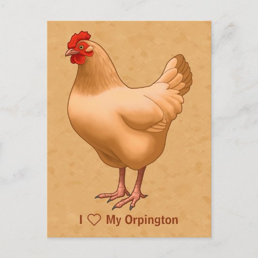 Buff Orpington Chicken Hen Postkarte (Vorderseite)