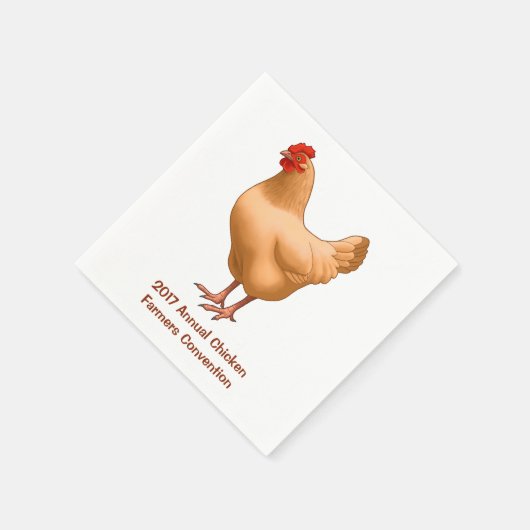 Buff Orpington Chicken Hen Serviette (Ecke)